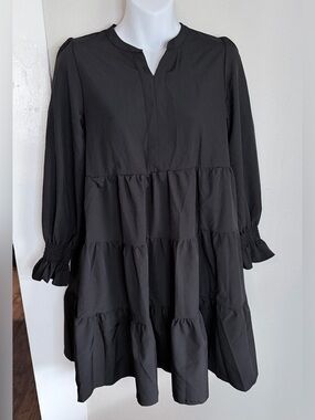 NWT Cubear Black Tierred Silhouette Dress Size Youth 11-12